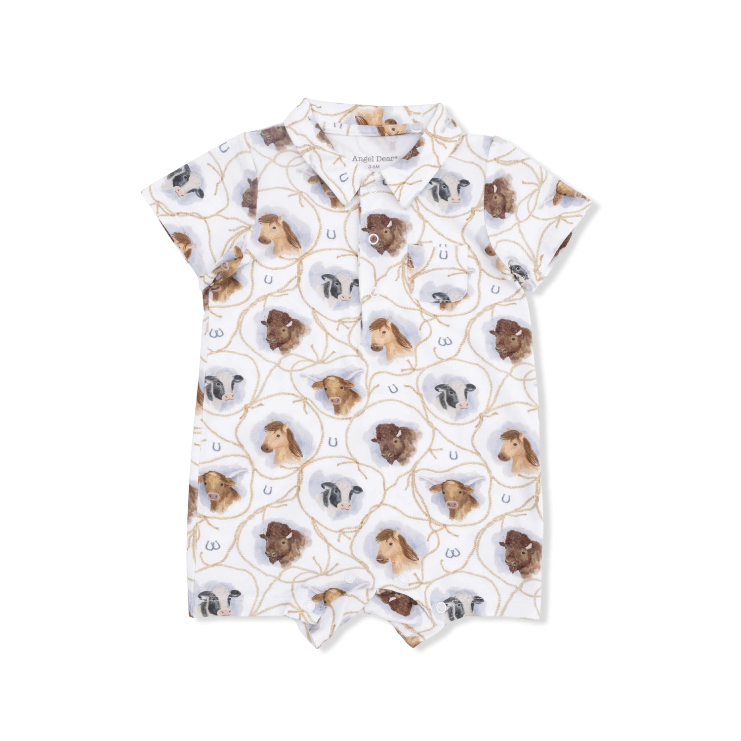 Angel Dear Farm Animals Rope Cameos Uni - Polo Shortie - 