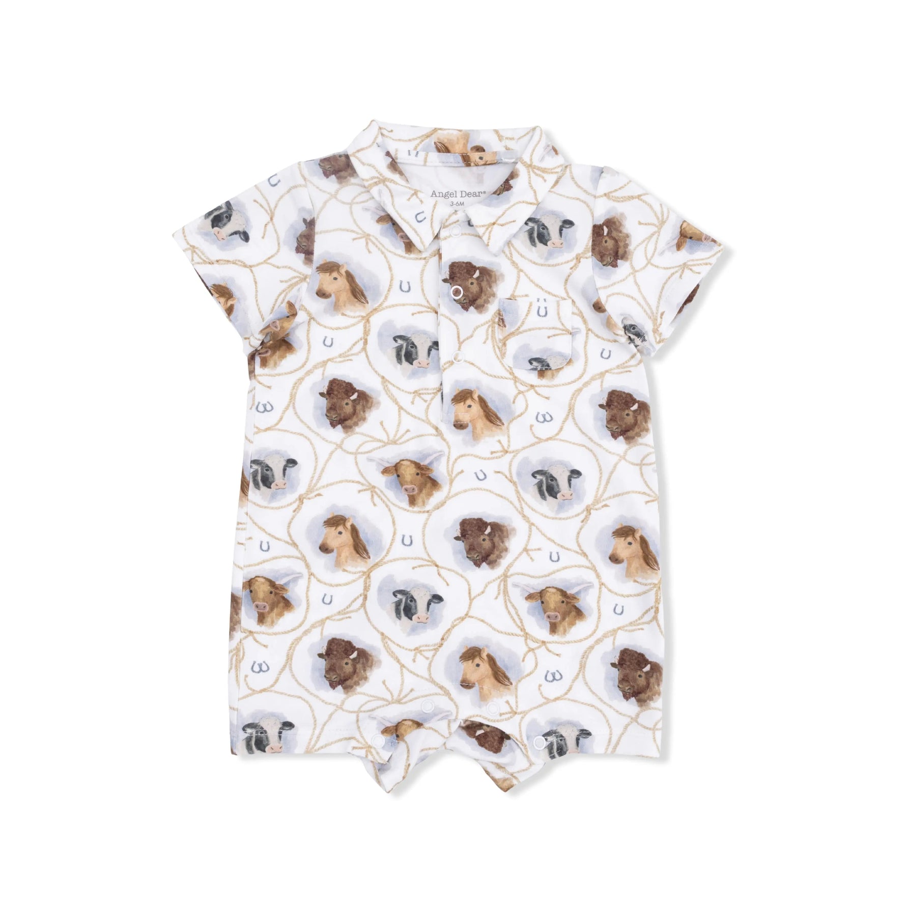 Angel Dear Farm Animals Rope Cameos Uni - Polo Shortie - 