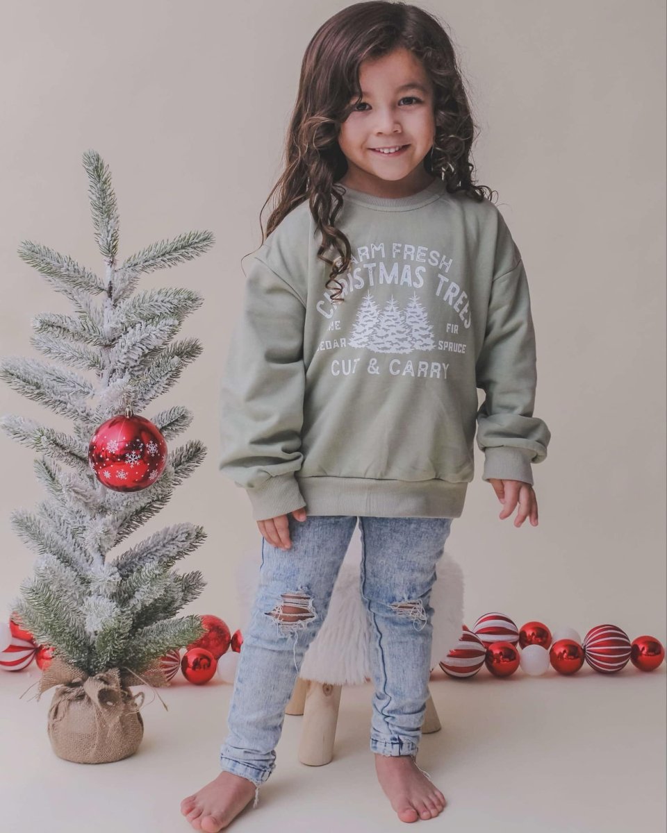 Little Joy Co. Farm Fresh Christmas Trees Crewneck Sweatshirt - 