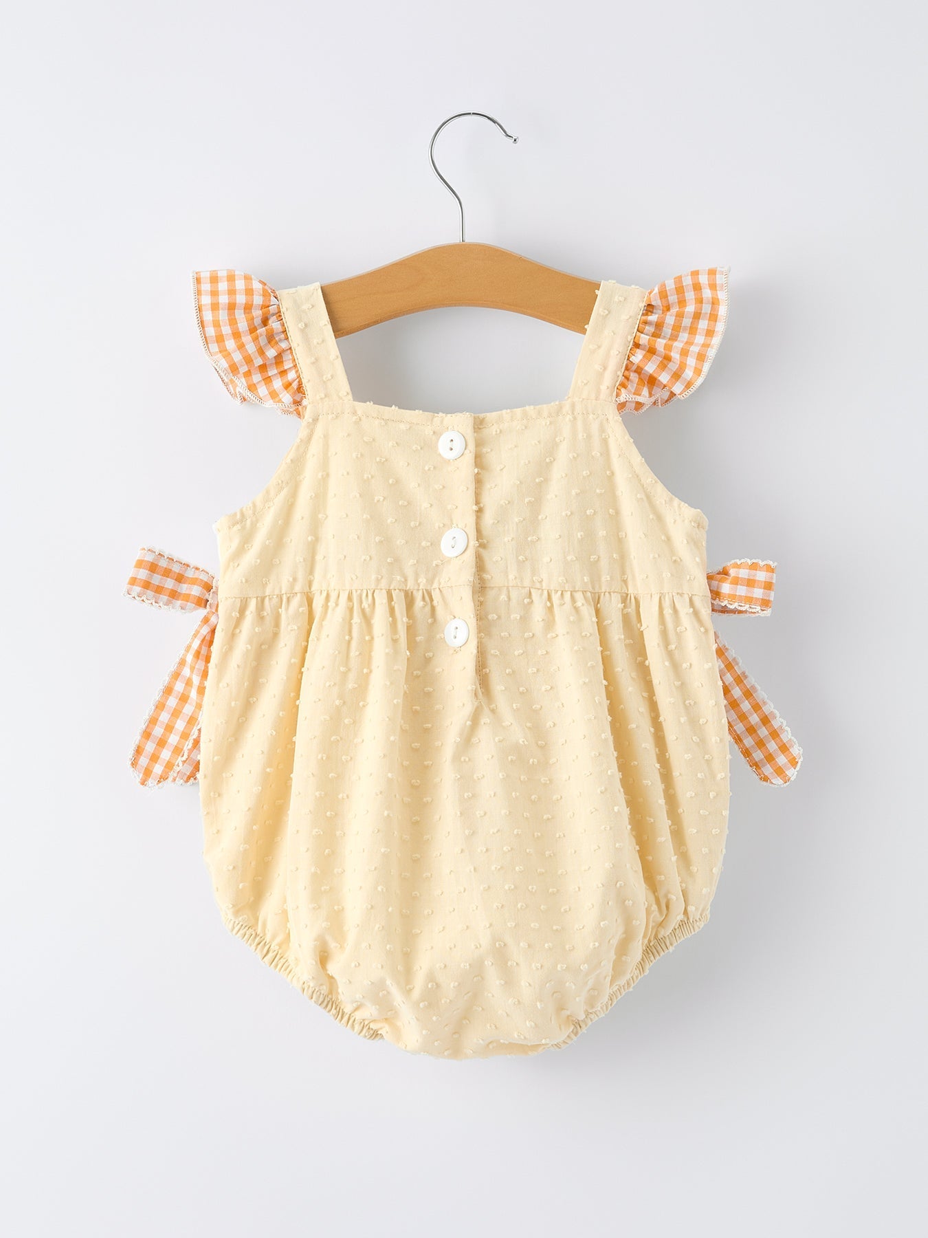 Rylee Faith Designs Farm Girl Chicken Smocked Bow Ruffle RomperEveretts Place