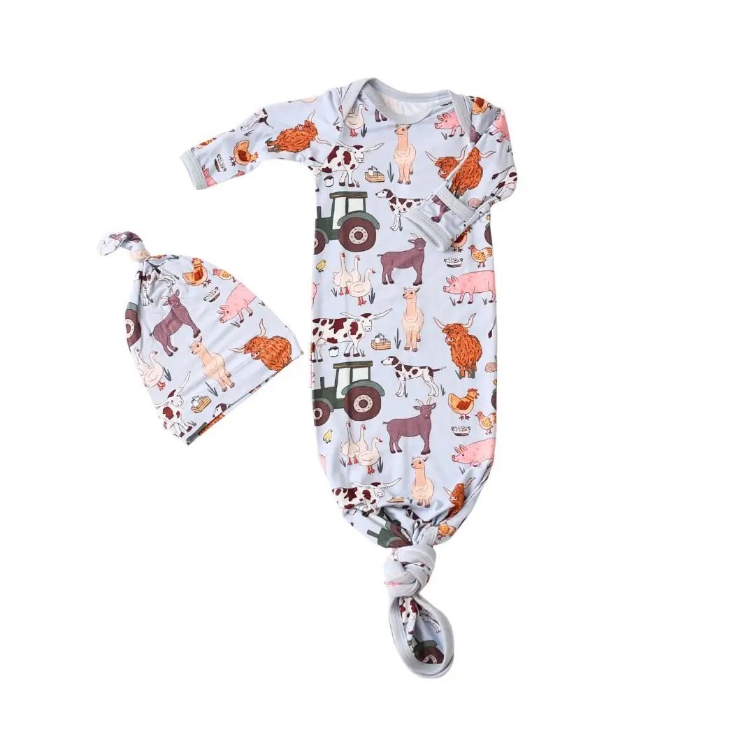 Farm Life Gown & Hat - Baby & Toddler Clothing, Overall, Pattern, Scarf | Everetts Place