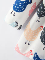 Rylee Faith Designs Farm Print Girls Outfit Set - 