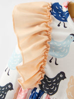 Rylee Faith Designs Farm Print Girls Outfit Set - 