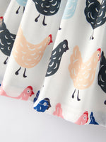 Rylee Faith Designs Farm Print Girls Outfit Set - 