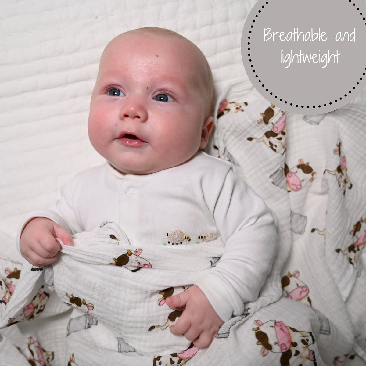 The Cow Goes MOO Swaddle Blanket