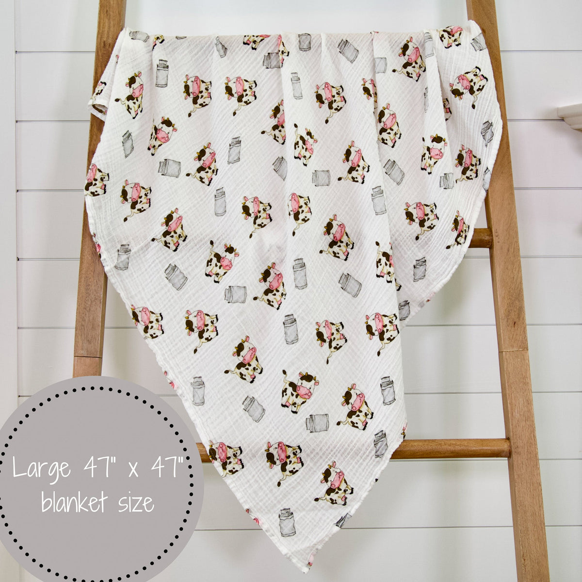 The Cow Goes MOO Swaddle Blanket by LollyBanks