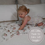 The Cow Goes MOO Swaddle Blanket by LollyBanks
