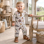 Tesa Babe Farmer's Market Baby Henley Romper - Bamboo One PieceEveretts Place
