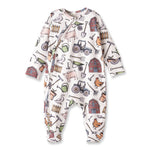 Tesa Babe Farmer's Market Baby Zipper Romper – Soft Bamboo One - PieceEveretts Place