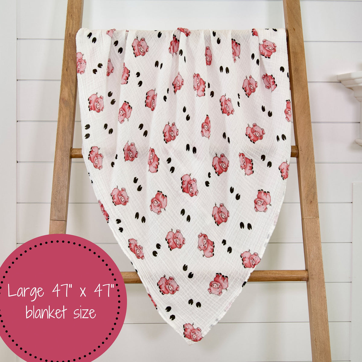 Oink Oink Swaddle Blanket by LollyBanks