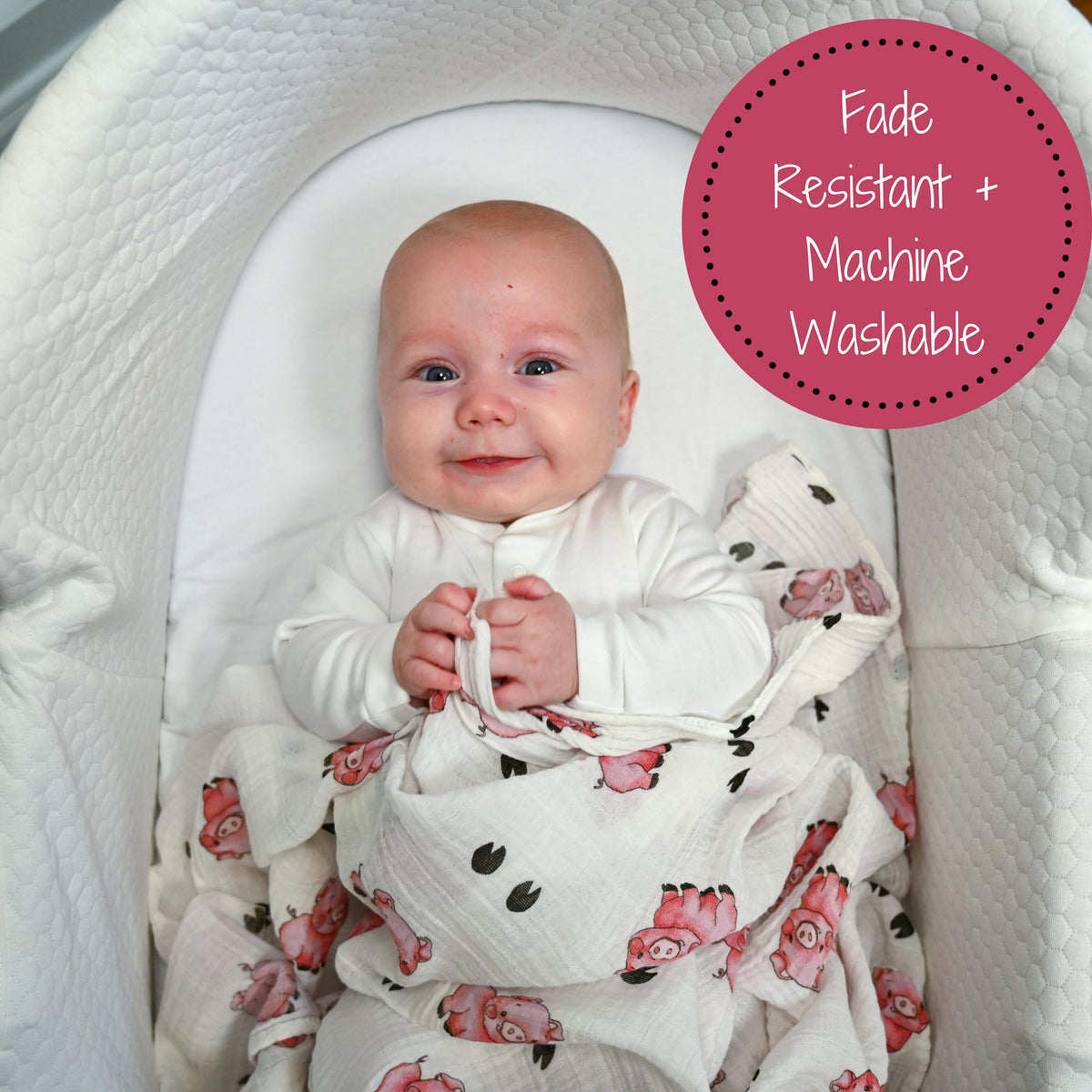 Oink Oink Swaddle Blanket by LollyBanks