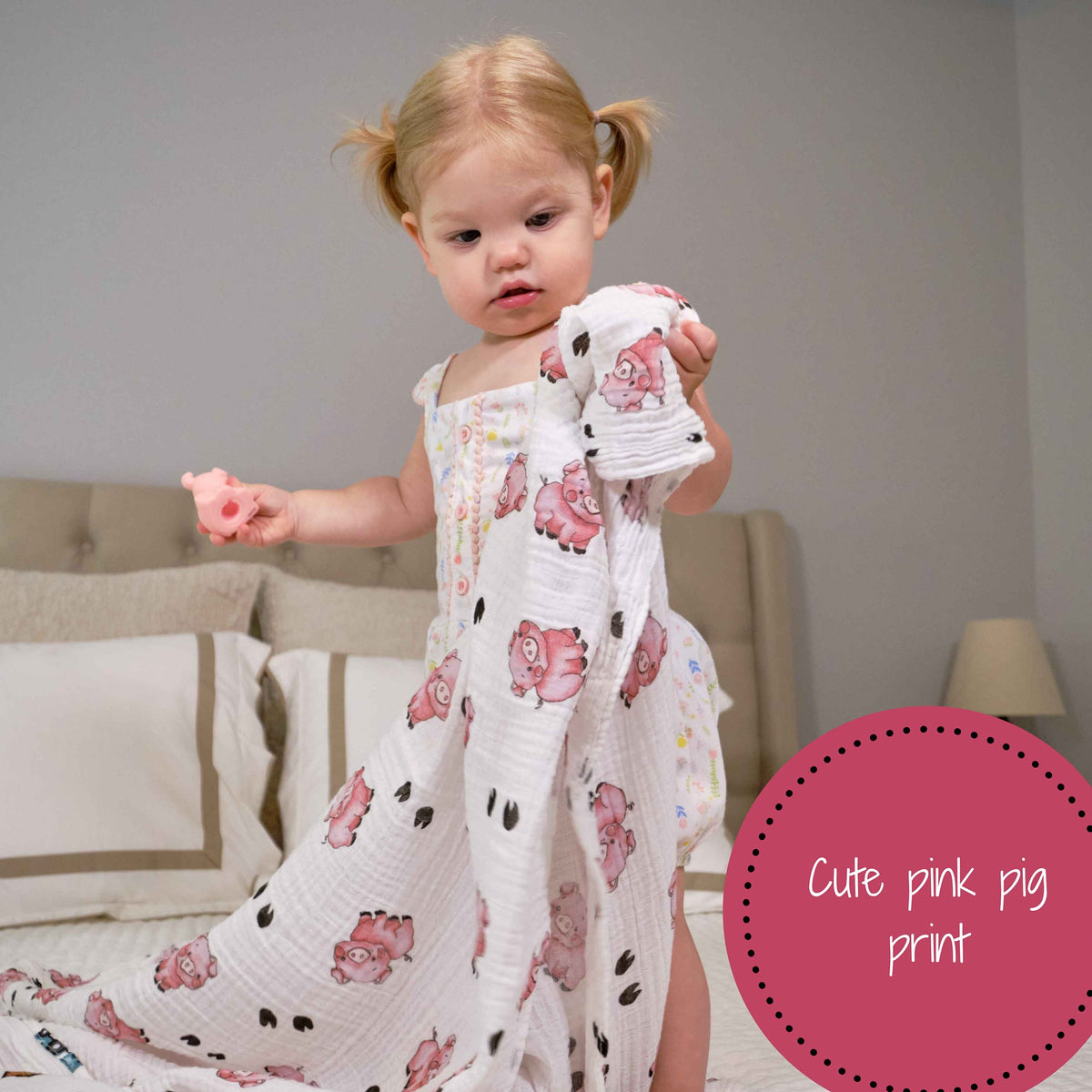 Oink Oink Swaddle Blanket by LollyBanks