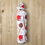 Square baby swaddle blanket with a baseball fastball print in soft neutral tones