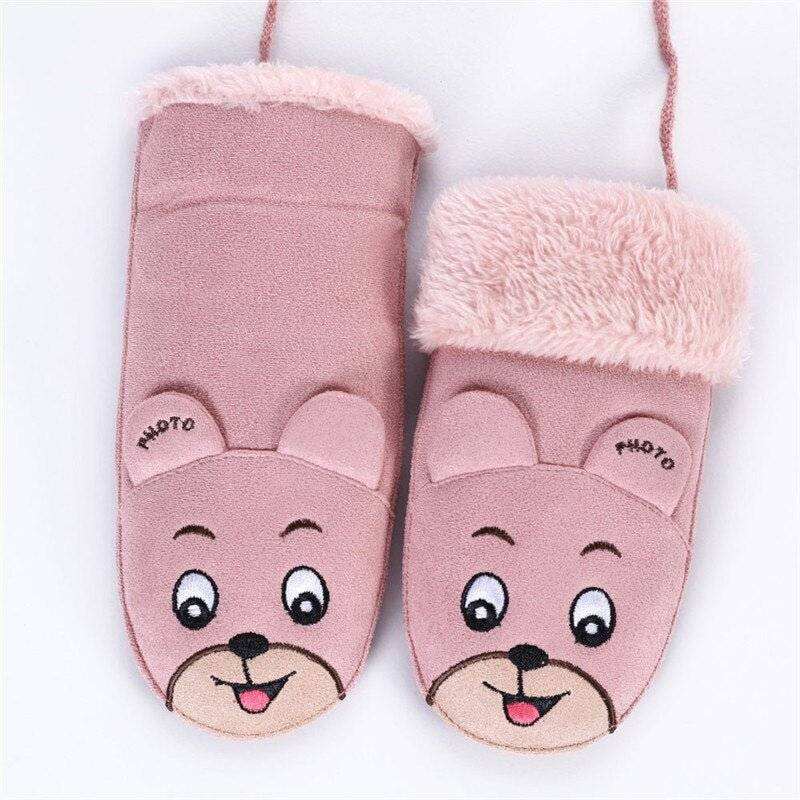 Faux Suede Bear Mittens - Everetts Place: Online Boutique - Kids & Babies