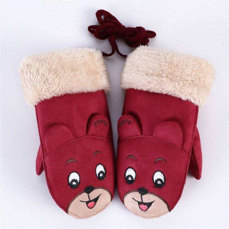 Faux Suede Bear Mittens - Everetts Place: Online Boutique - Kids & Babies