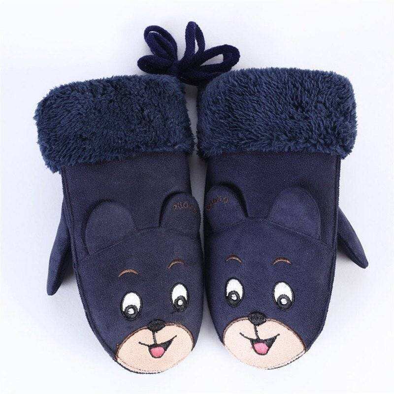 Faux Suede Bear Mittens - Everetts Place: Online Boutique - Kids & Babies