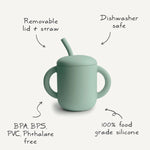 Mushie Silicone Training Cup with Straw for Toddlers and Babies - Baby & Toddler > Nursing & Feeding > Sippy Cups Sippy Cups