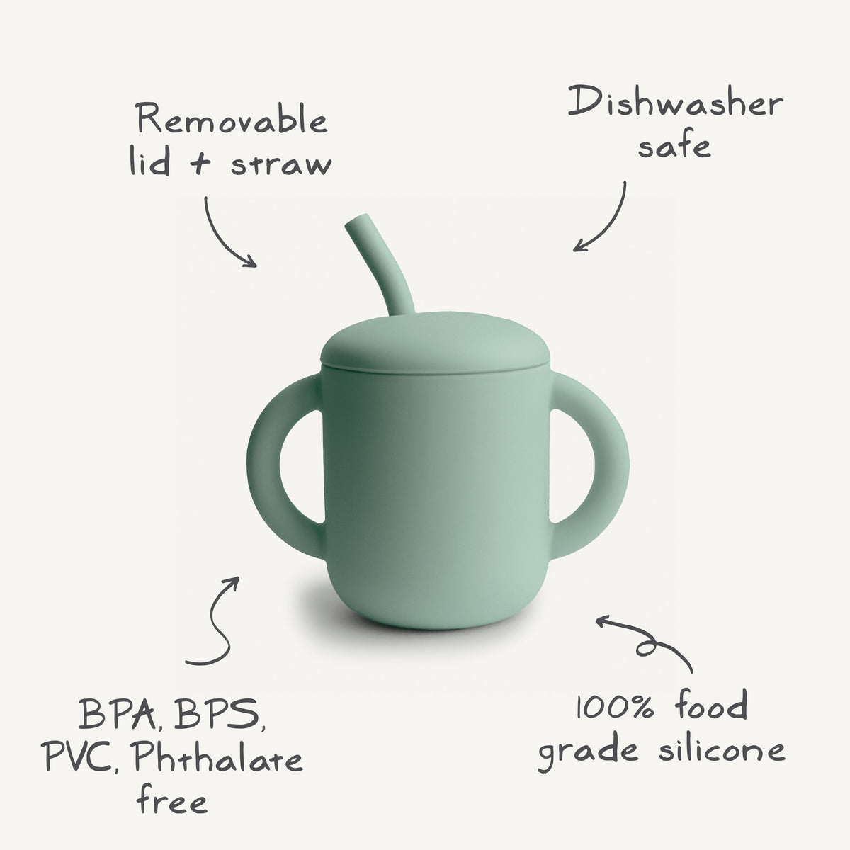 Silicone Training Cup + Straw by Mushie