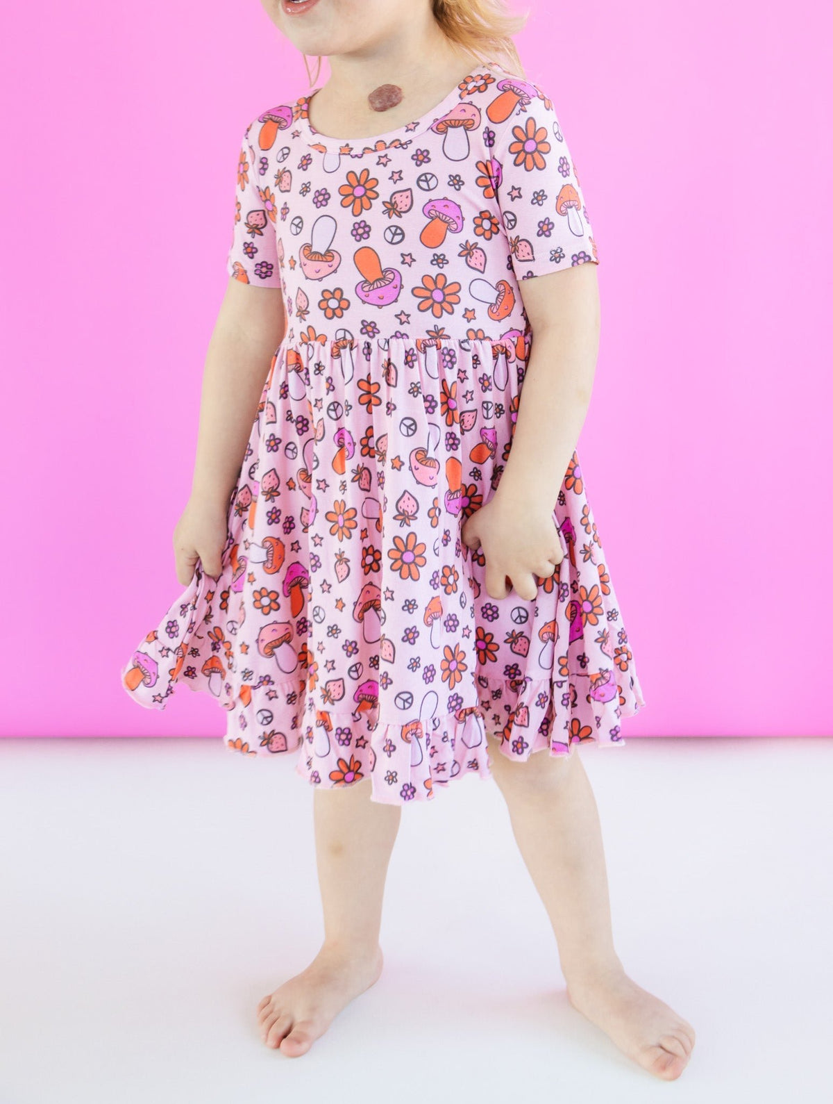 DREAM BIG LITTLE CO FEELIN' MUSHY DREAM RUFFLE DRESSEveretts Place