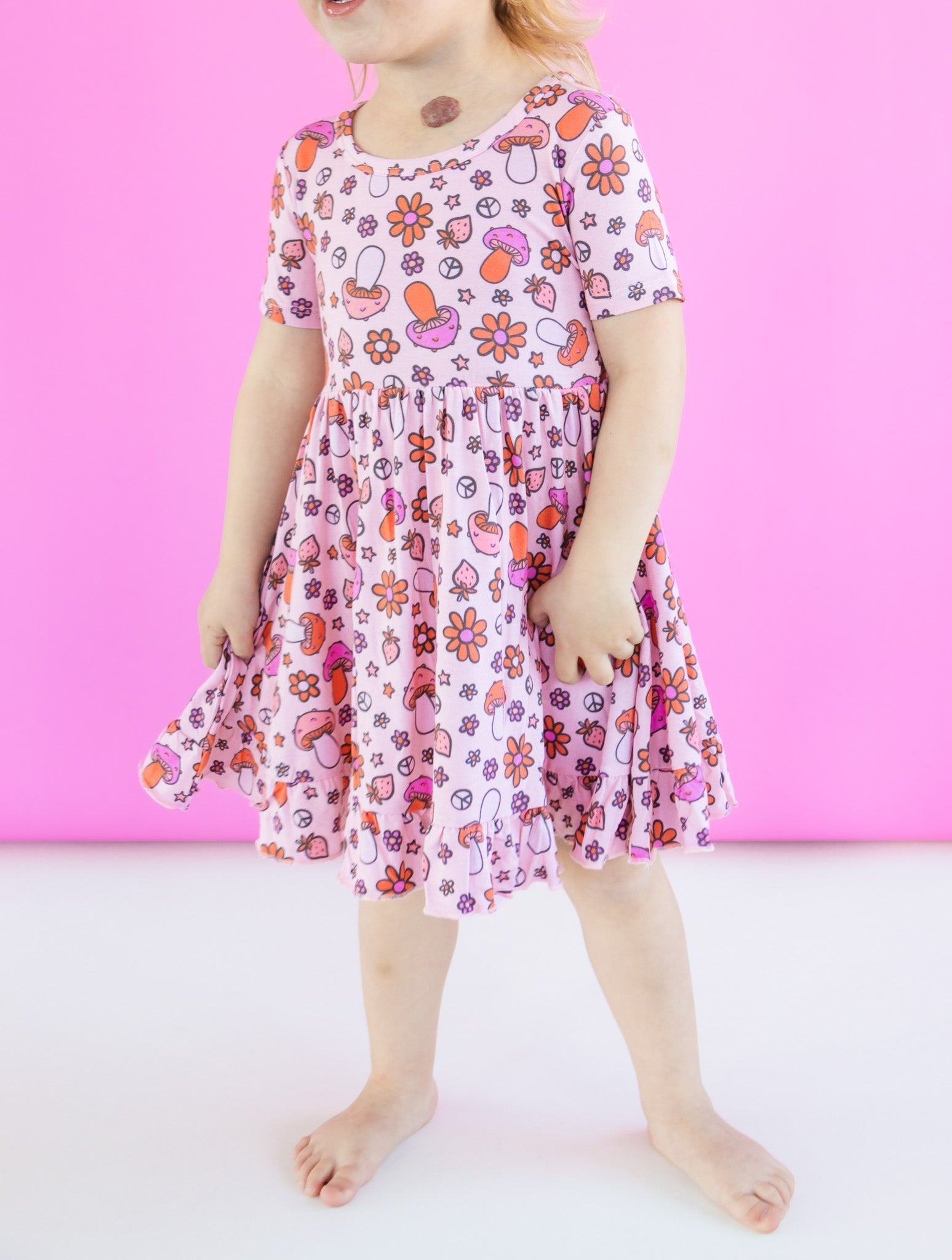 DREAM BIG LITTLE CO FEELIN' MUSHY DREAM RUFFLE DRESSEveretts Place