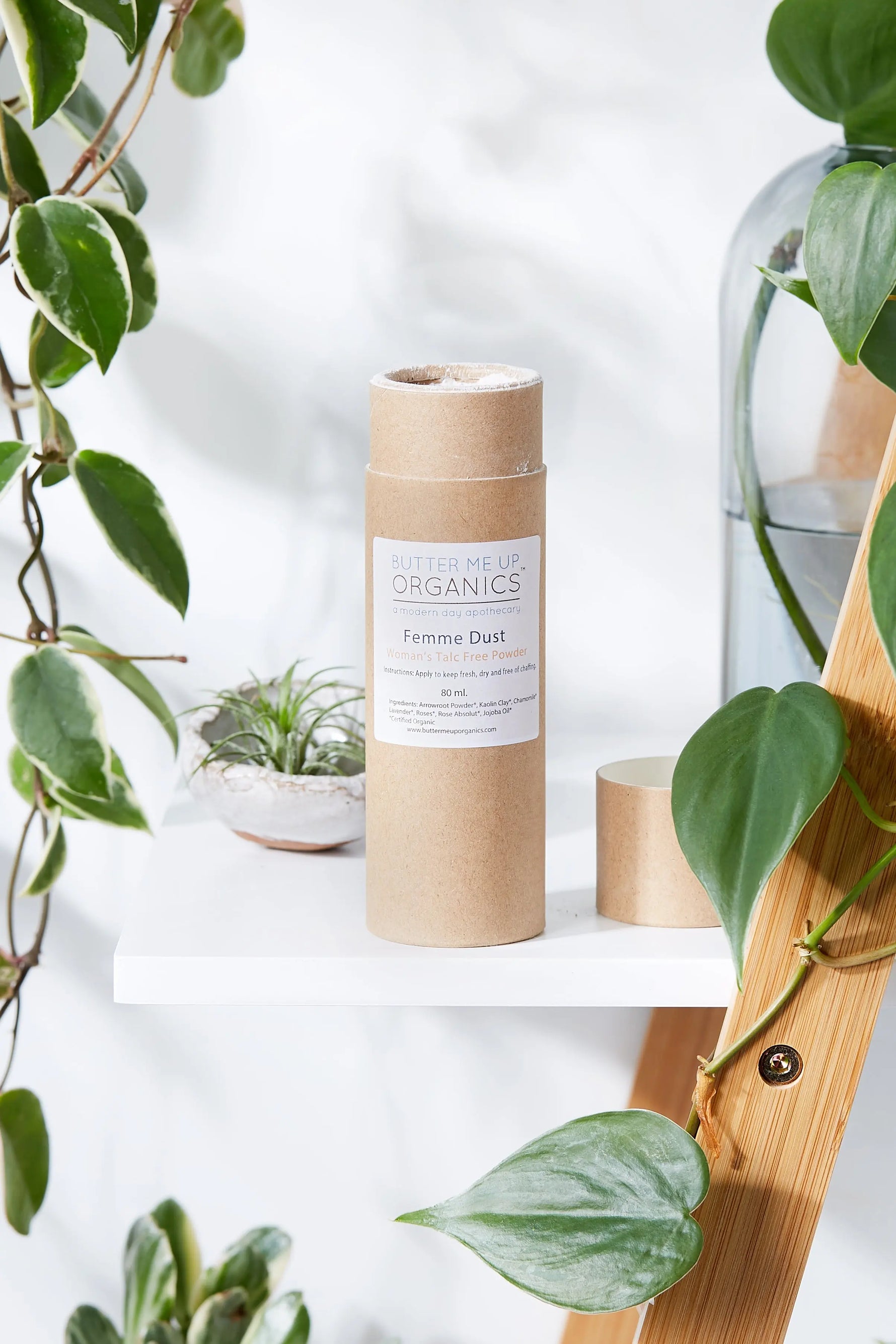 Butter Me Up Organics Femme Dust Organic Talc Free Powder for Sensitive Skin Freshening Use - Health & Beauty > Personal Care > Cosmetics > Skin Care > Body Powder Body