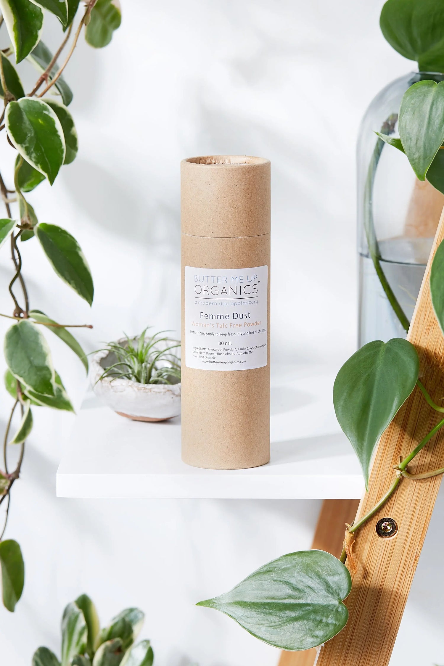 Butter Me Up Organics Femme Dust Organic Talc Free Powder for Sensitive Skin Freshening Use - Health & Beauty > Personal Care > Cosmetics > Skin Care > Body Powder Body