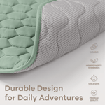 Comfy Cubs Fern Plush Play Mat With Non Slip Bottom For Baby And Toddler - 