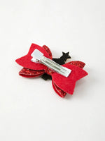 Rylee Faith Designs Festive Winter Christmas Tree Sequin Bow Hair Clip Preorder - Everetts Place Boutique - 