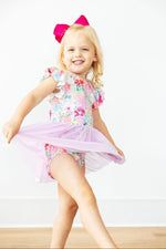 Mila & Rose ® Field of Flowers S/S Twirl Leotard - 