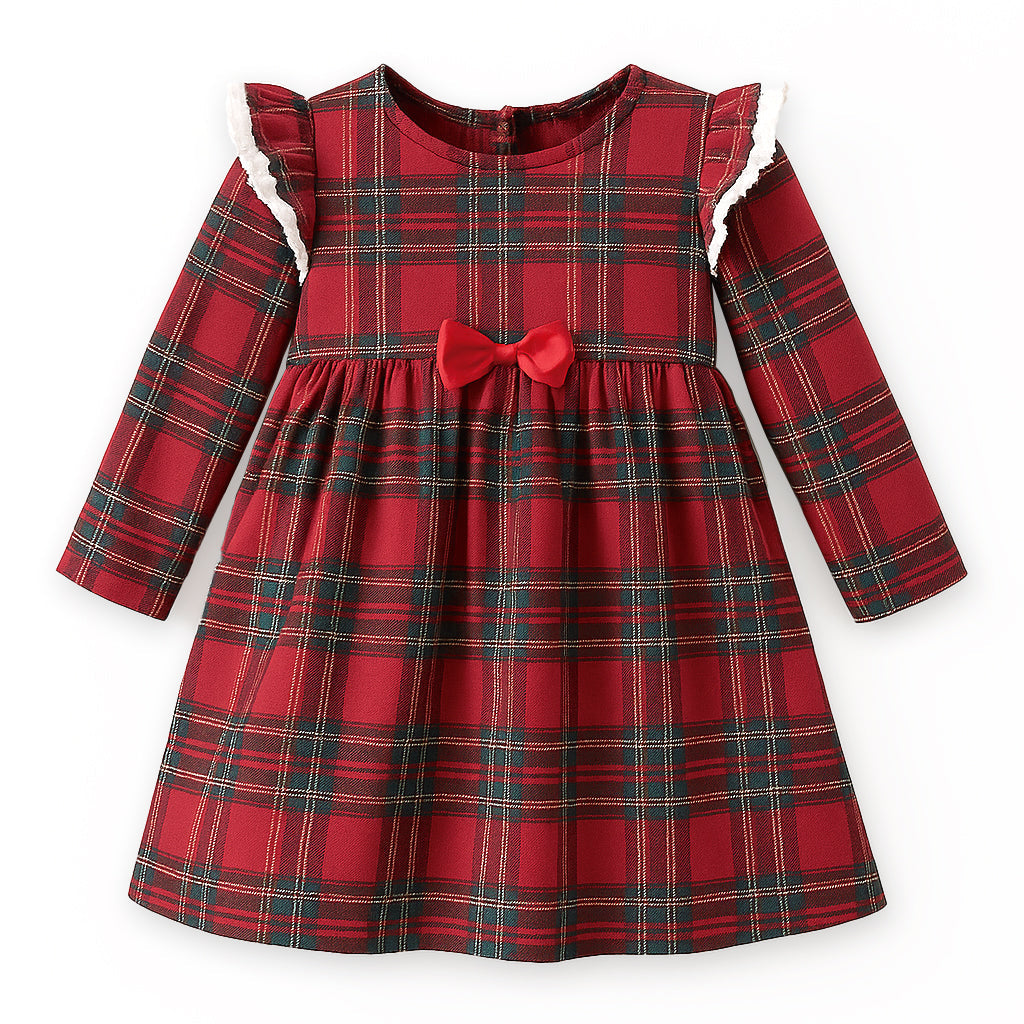 Christmas Bamboo Holiday Dress – Classic Red Plaid Charm by Tesa Babe