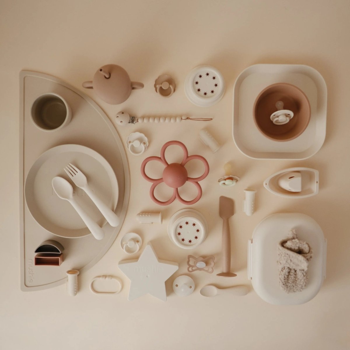 Mushie Finger Toothbrush for Babies BPA Free and Chemical Free Food Grade Silicone - 