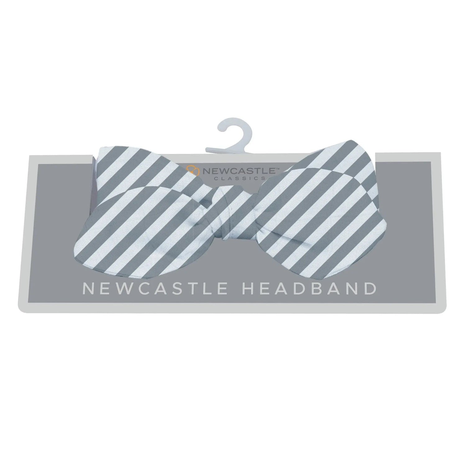 Finley Stripe Bamboo Baby Headband - Bow tie, Grey, Paper Product, Necktie, Moustache | Everetts Place