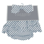Newcastle Classics Finley Stripe Bamboo Bloomer Headband Set for Newborns up to 12 Months - 