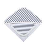 Newcastle Classics Finley Stripe Bamboo Hooded Towel and Washcloth Set for Babies and Toddlers - 