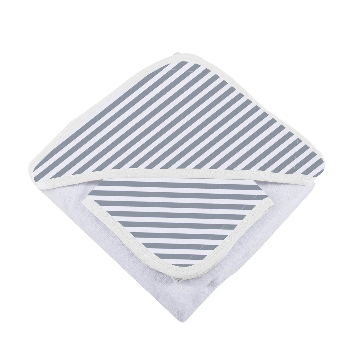 Newcastle Classics Finley Stripe Bamboo Hooded Towel and Washcloth Set - 