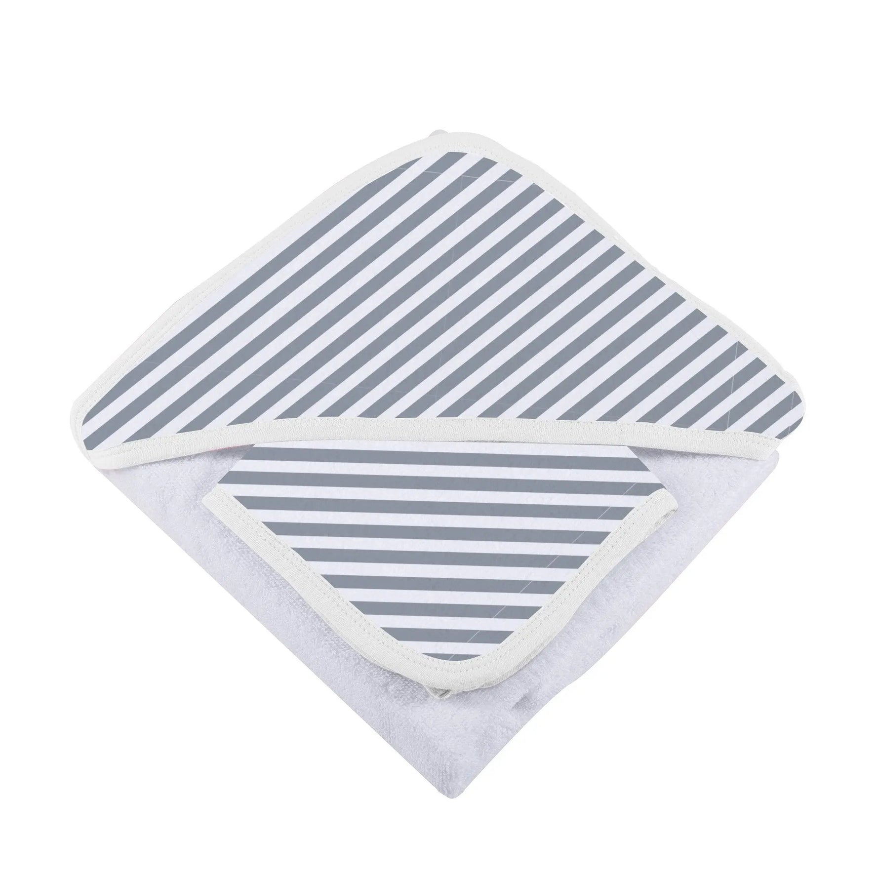 Newcastle Classics Finley Stripe Bamboo Hooded Towel and Washcloth Set - 