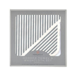 Newcastle Classics Finley Stripe Bamboo Hooded Towel and Washcloth Set - 
