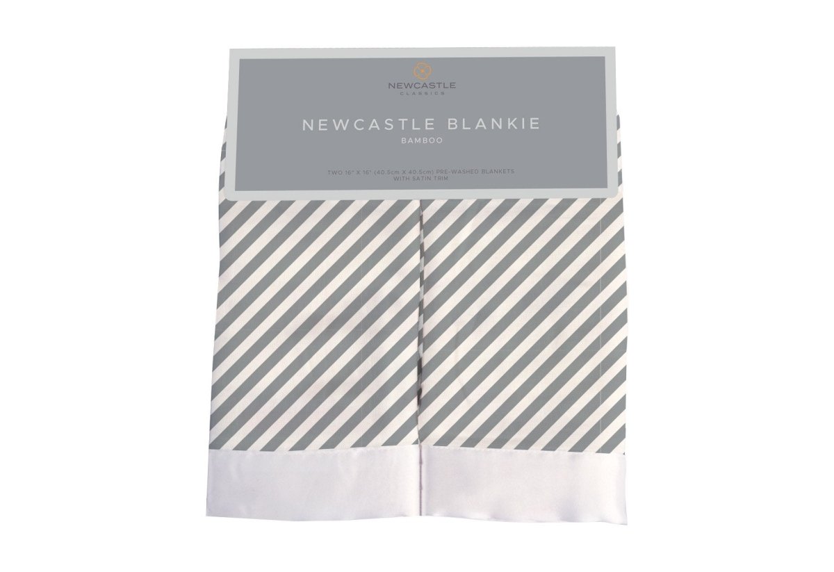 Newcastle Classics Finley Stripe Bamboo Muslin Security Blanket for Babies and Toddlers - 