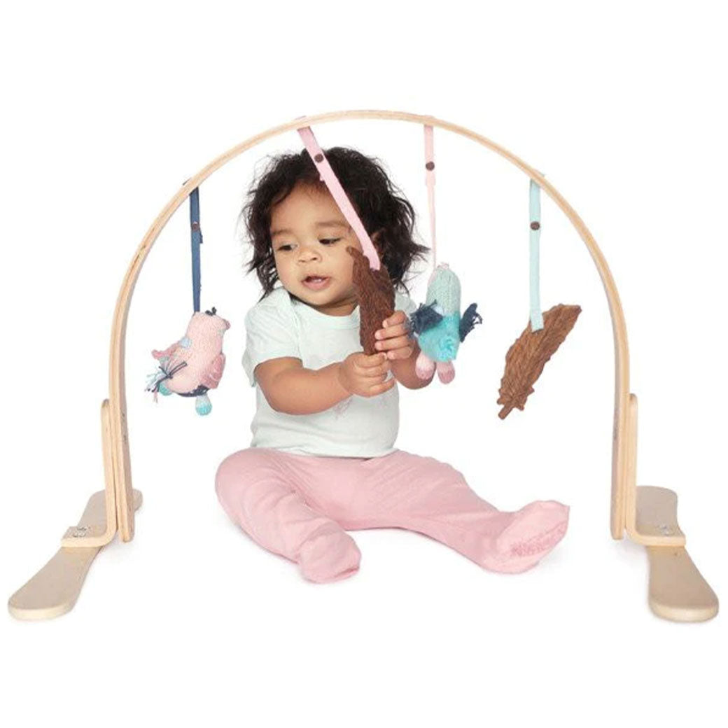 Modern Nursery natural wood baby play gym