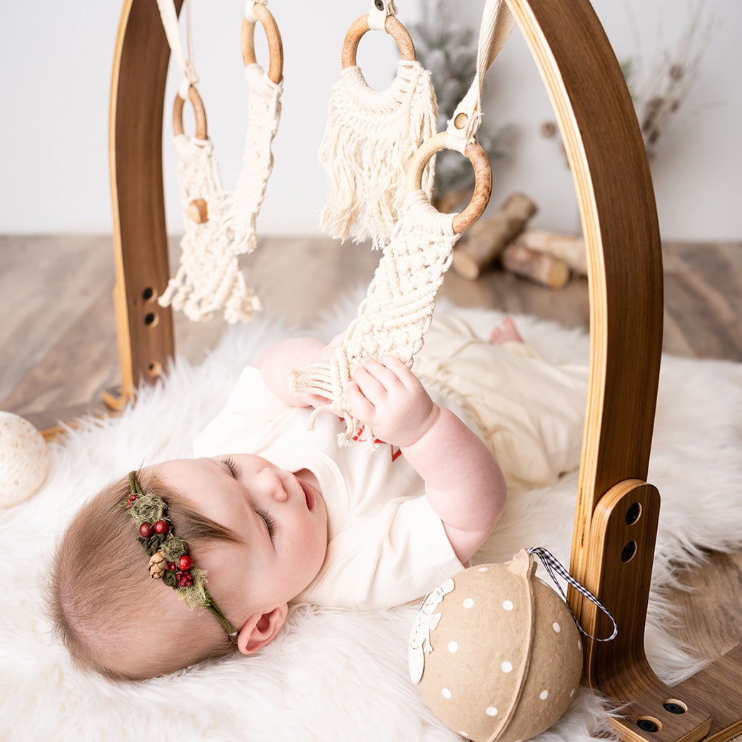 Modern Nursery natural wooden baby play gym