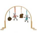 Modern Nursery Natural Play Gym, organic wooden baby activity gym.