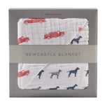 Newcastle Classics Cotton Muslin Blanket with Fire Truck and Dalmatian Design for Kids - Baby & Toddler > Swaddling & Receiving Blankets > Receiving Blankets Cotton Newcastle Blanket