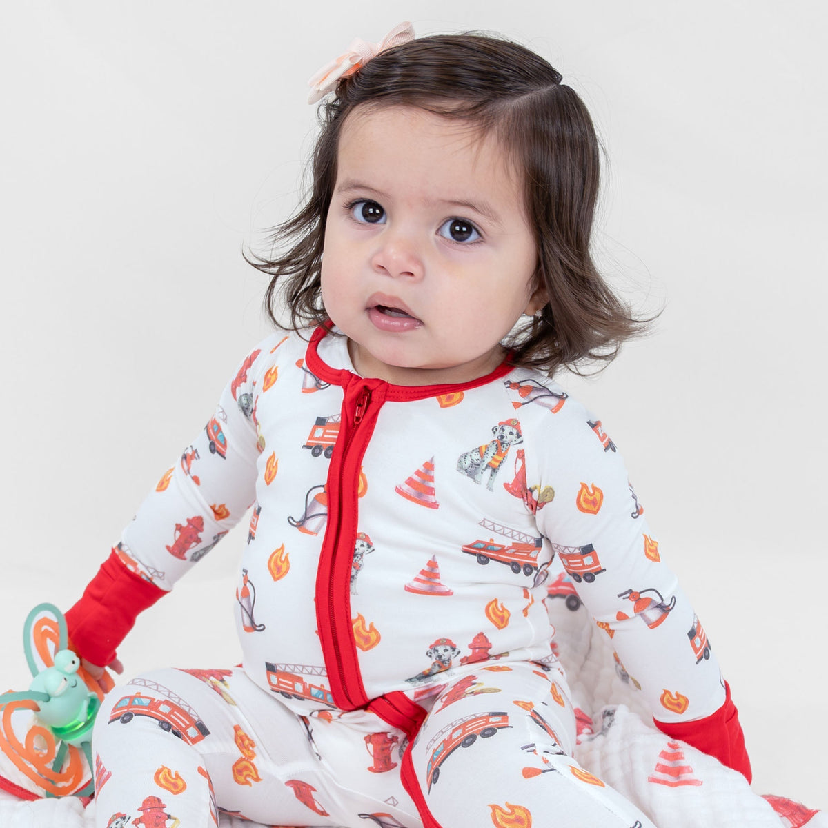 LollyBanks Firehouse Fido Zipper One Piece Pajama