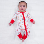 Firehouse Fido Zipper One Piece Pajama - Baby & Toddler Clothing, Sleeve, Red, Textile, Child | Everetts Place