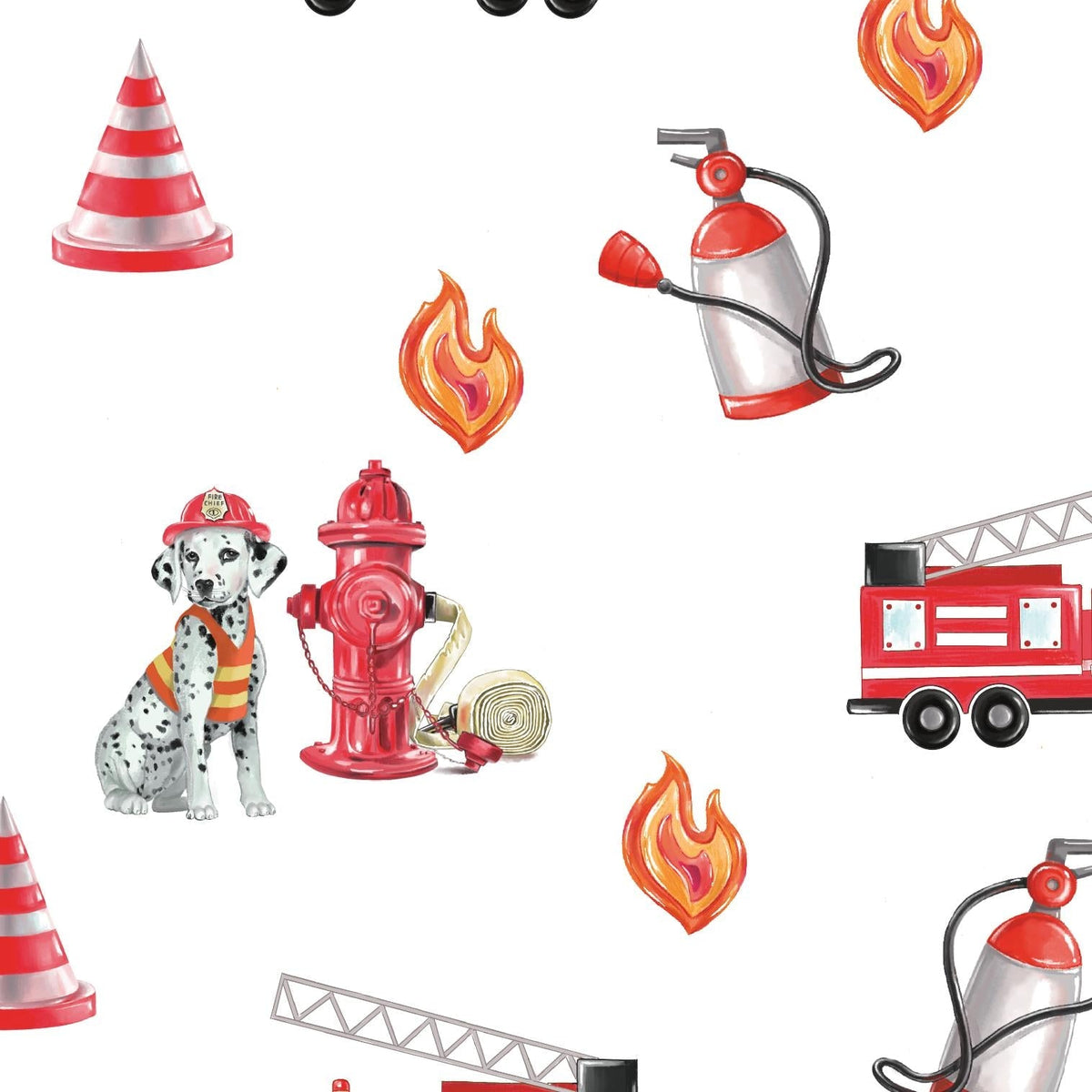 LollyBanks Firehouse Fido Zipper One Piece Pajama
