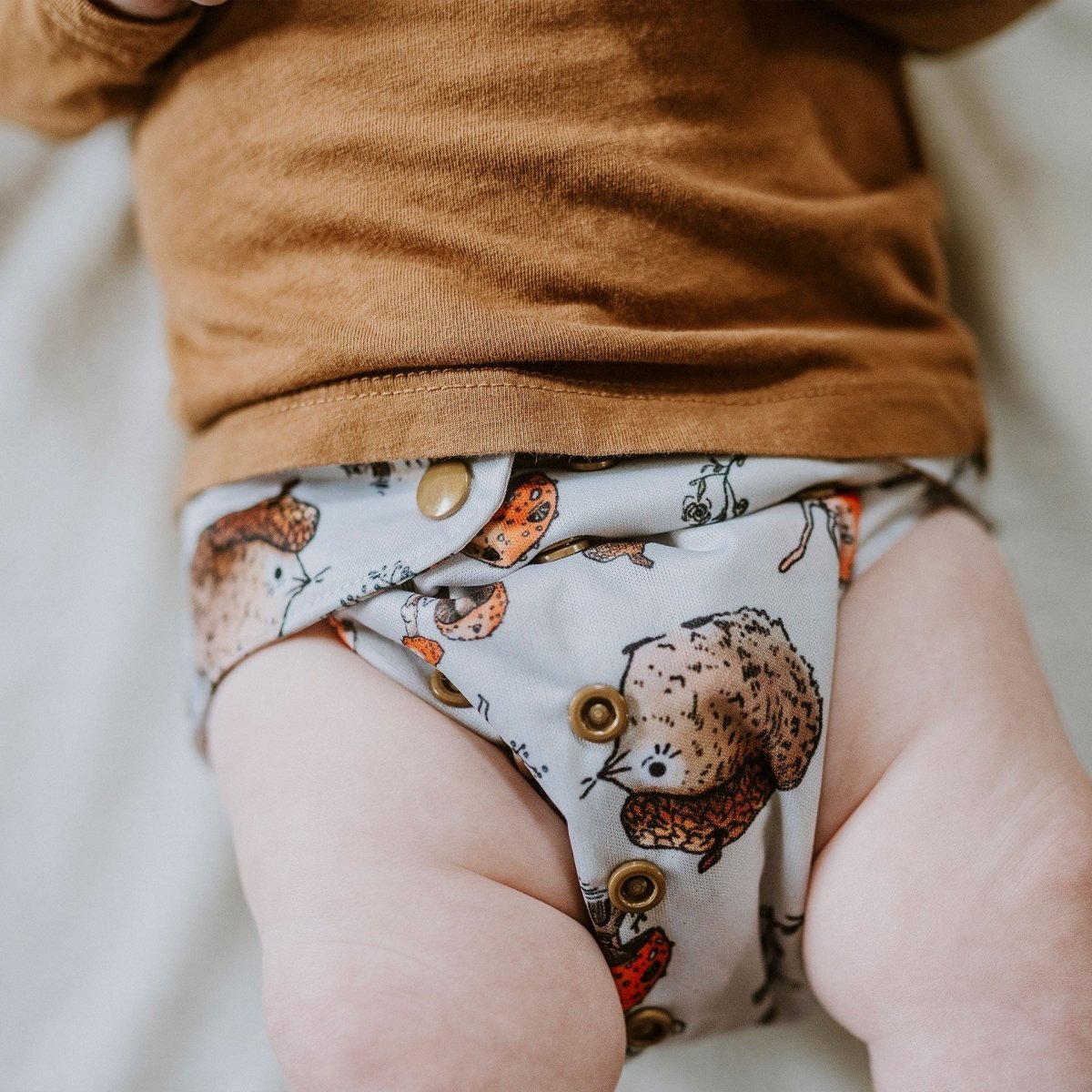 Animals and Insects: Essentials Pocket Cloth Diaper with Athletic Wicking Jersey, Grows with your Baby - Everetts Place Boutique - Pocket Diaper