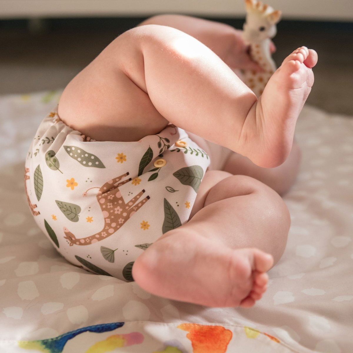 Animals and Insects: Essentials Pocket Cloth Diaper with Athletic Wicking Jersey, Grows with your Baby - Everetts Place Boutique - Pocket Diaper