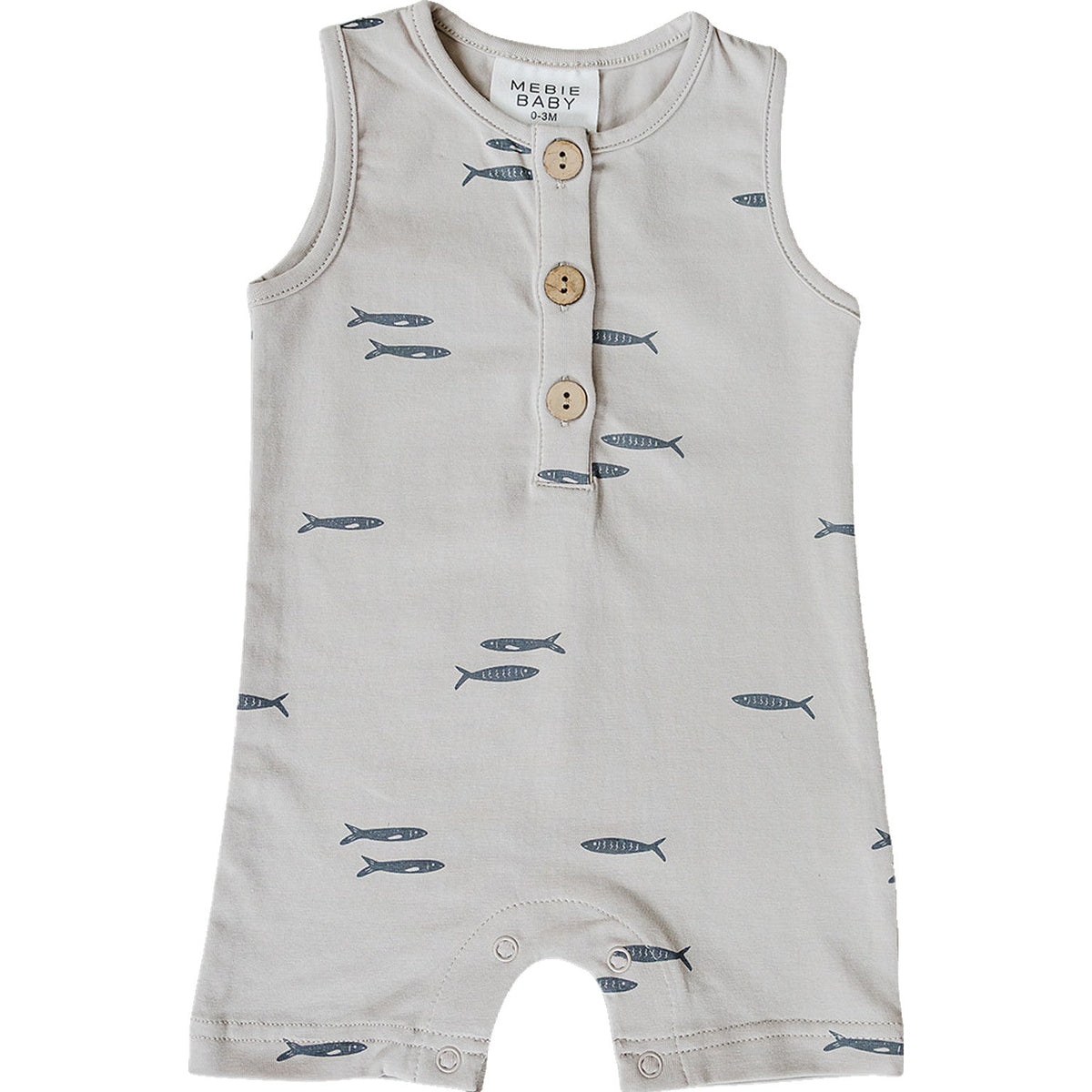 Fish Short Romper - Overall, Sleeveless shirt, Pocket, One-piece garment, Clothing | Everetts Place