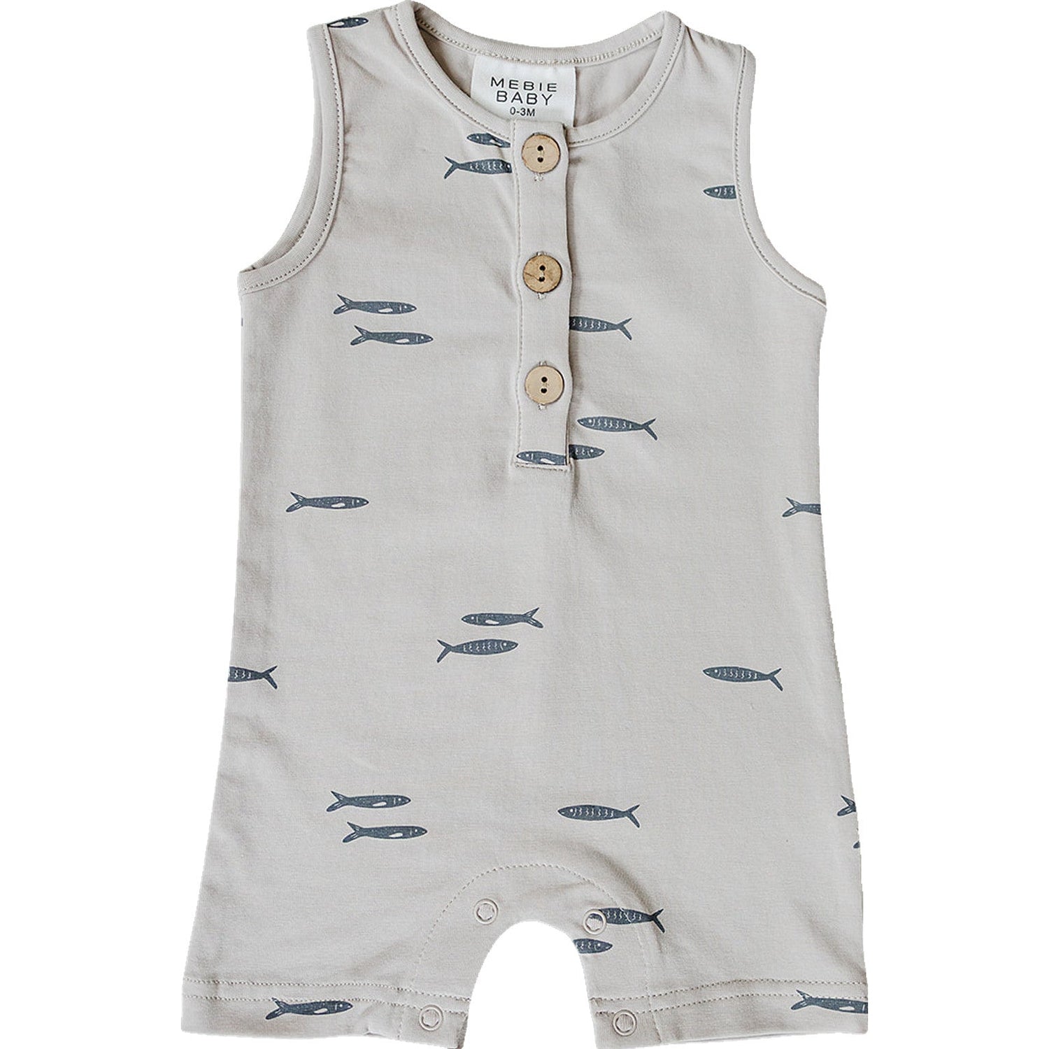 Fish Short Romper - Overall, Sleeveless shirt, Pocket, One-piece garment, Clothing | Everetts Place