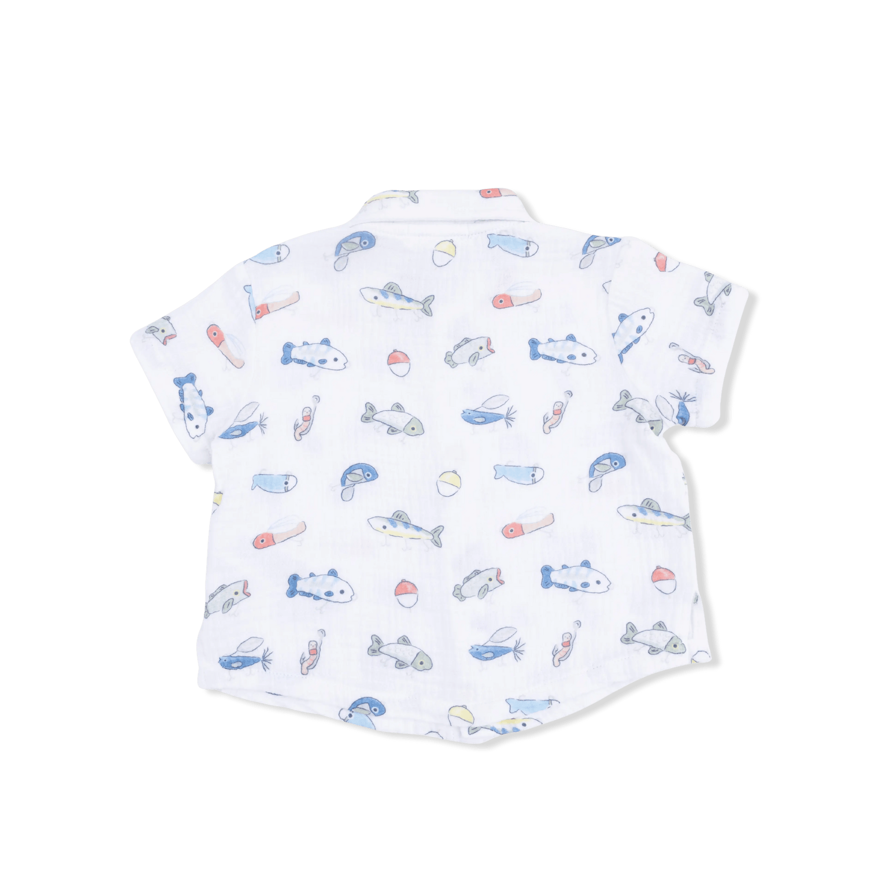 Angel Dear Fishing Lures - Polo Button Up with Casual Short & Bucket Hat - 